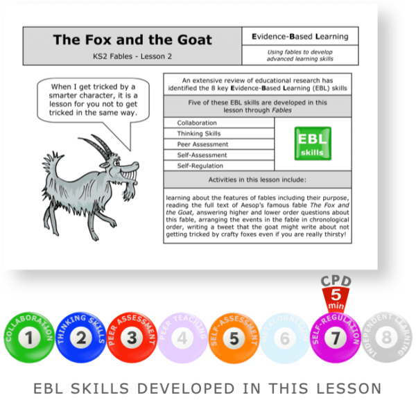 The Fox and the Goat - Fable - KS2 English Evidence Based Learning lesson