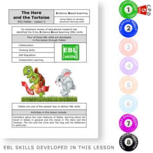 The Hare and the Tortoise - Fable - KS2 English Evidence Based Learning lesson