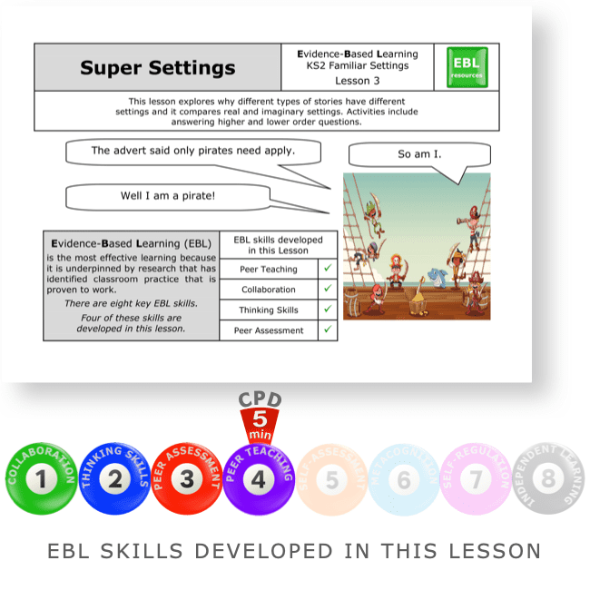 Super Settings - Familiar Settings (upper) - KS2 English Evidence Based Learning lesson