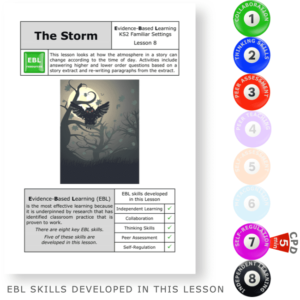 The Storm - Familiar Settings - KS2 English Evidence Based Learning lesson