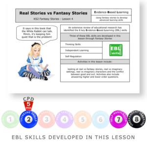 Real Stories vs Fantasy Stories - KS2 Fantasy Story Lesson Front Page