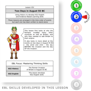 Two Days in August 55 BC - Mastering Evidence Based Learning skills through The Romans - KS2 English Evidence Based Learning lesson