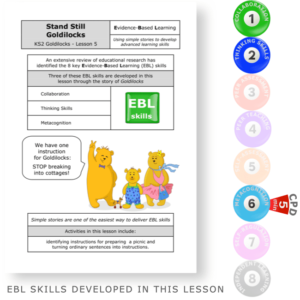 Stand Still Goldilocks - KS2 English Evidence Based Learning lesson