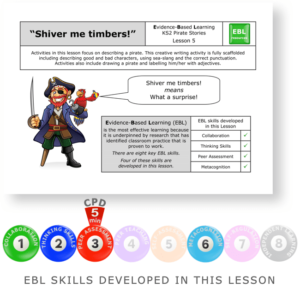 Shiver Me Timbers - Pirates (lower) - KS2 English Evidence Based Learning lesson