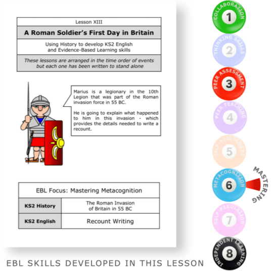A Roman Soldier's First Day in Britain - Mastering Evidence Based Learning skills through The Romans - KS2 English Evidence Based Learning lesson