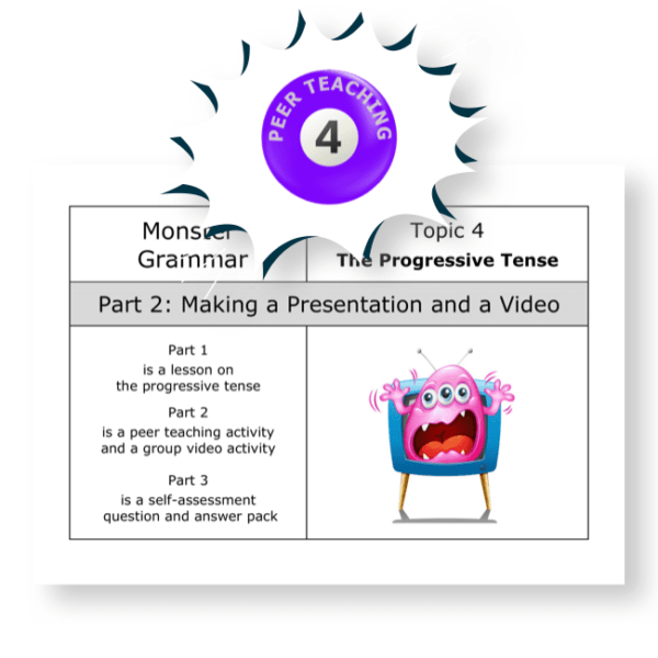 The Progressive Tense - Peer Teaching - KS2 English Grammar Evidence Based Learning lesson