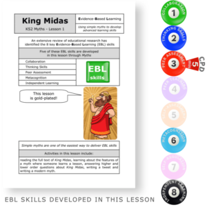 King Midas - Myth - KS2 English Evidence Based Learning lesson