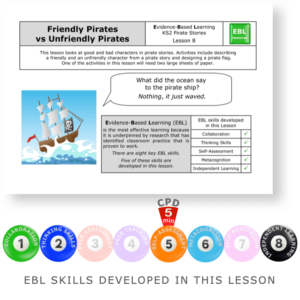 Friendly Pirates vs Unfriendly Pirates - Pirates (lower) - KS2 English Evidence Based Learning lesson