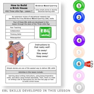 How to Build a Brick House - KS2 English Evidence-Based Learning lesson