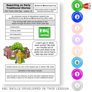 Reporting on Early Traditional Stories - KS2 English Evidence-Based Learning lesson