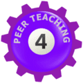 Peer Teaching - Evidence Based Learning skill number 4 - shown by a purple cog wheel.