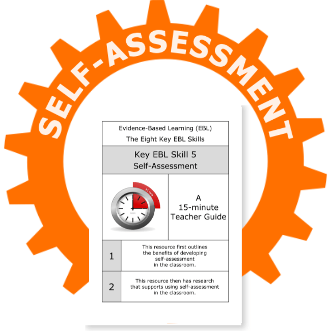 Front page of the Teacher Guide to Self-Assessment shown in an orange cog.