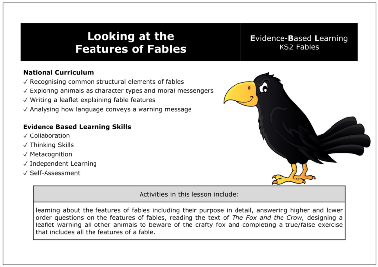 Y5 Looking at the Features of Fables